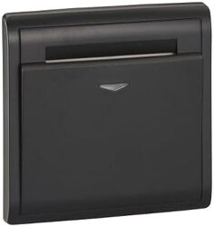 Schneider Electric 16A 250V Electronic Key Card Switch with Time Delay, Matt Black - E8231EKT_MB_G1